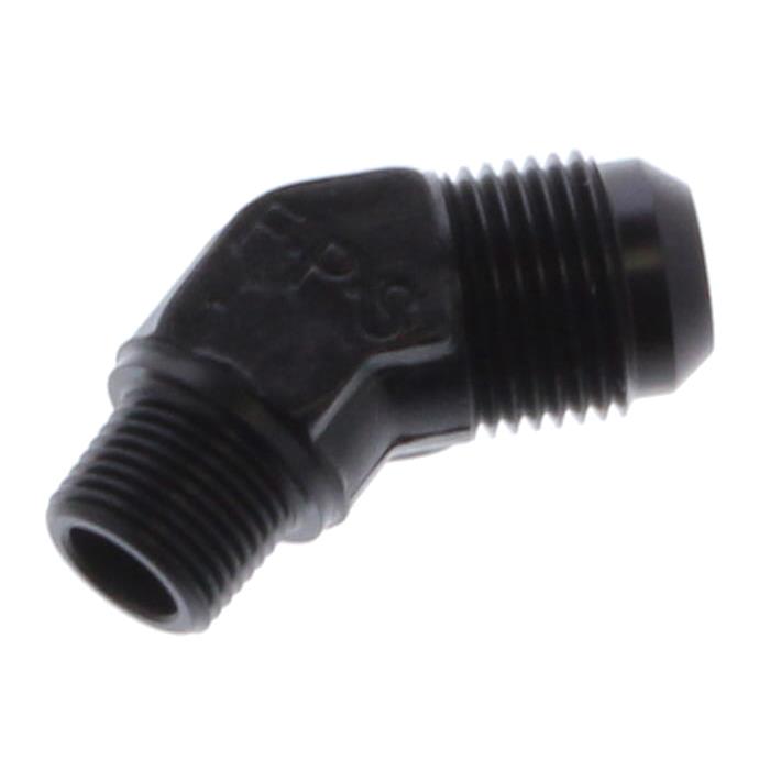 Fragola -10AN x 3/8 NPT 45 Degree Adapter - Black thumbnail 2