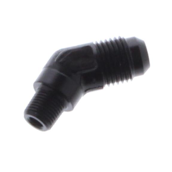 Fragola -6AN x 1/8 NPT 45 Degree Adapter - Black thumbnail 2
