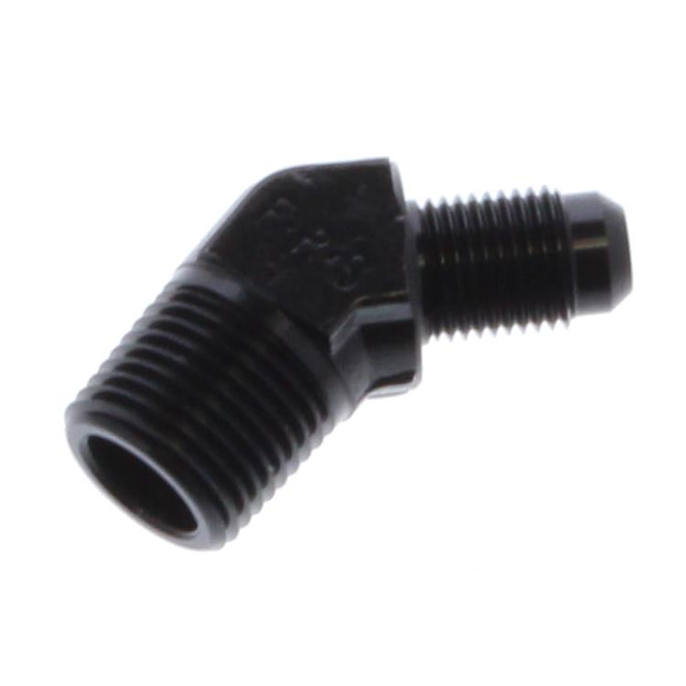 Fragola -6AN x 1/2 NPT 45 Degree Adapter - Black thumbnail 2