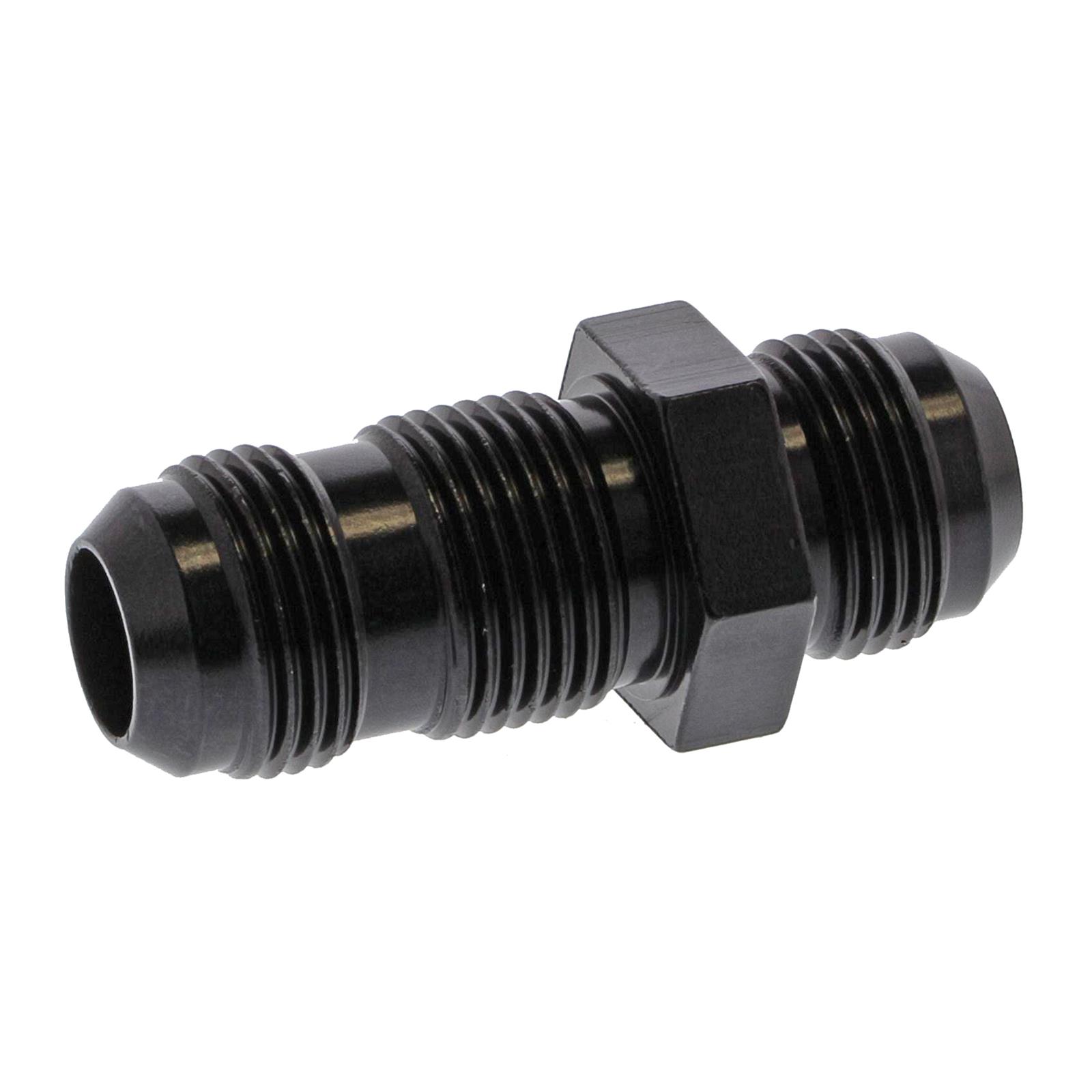 Fragola -12AN Straight Bulkhead - Black