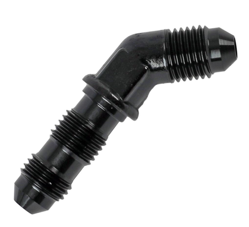 Fragola -4AN x 45 Degree Bulkhead - Black thumbnail 2