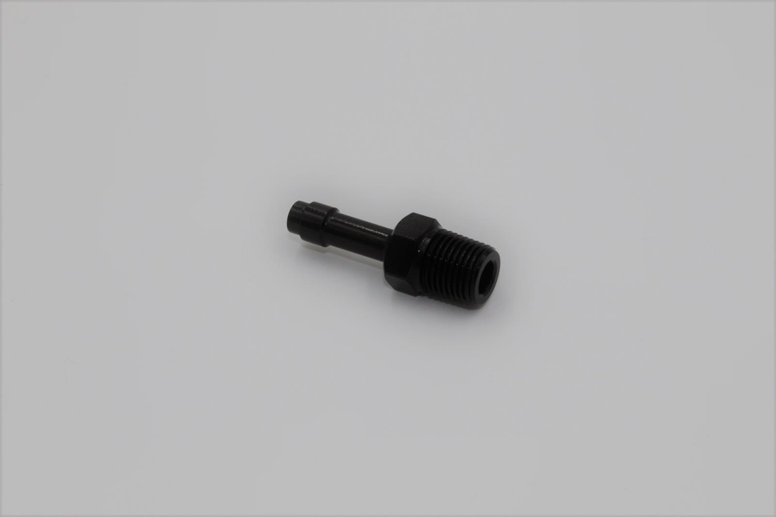 Fragola 1/4 Hose Barb x 1/8 NPT Low Profile - Black