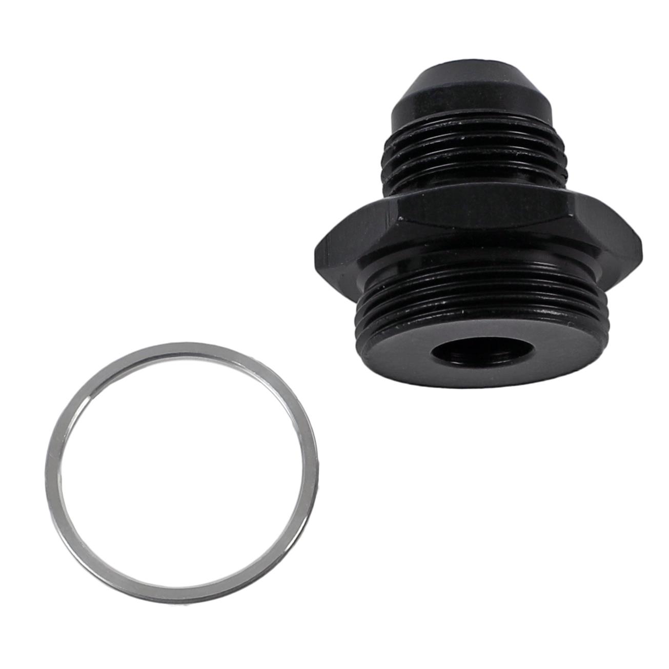 Fragola -8AN x 1-20 Male Adapter Rochester - Black thumbnail 2