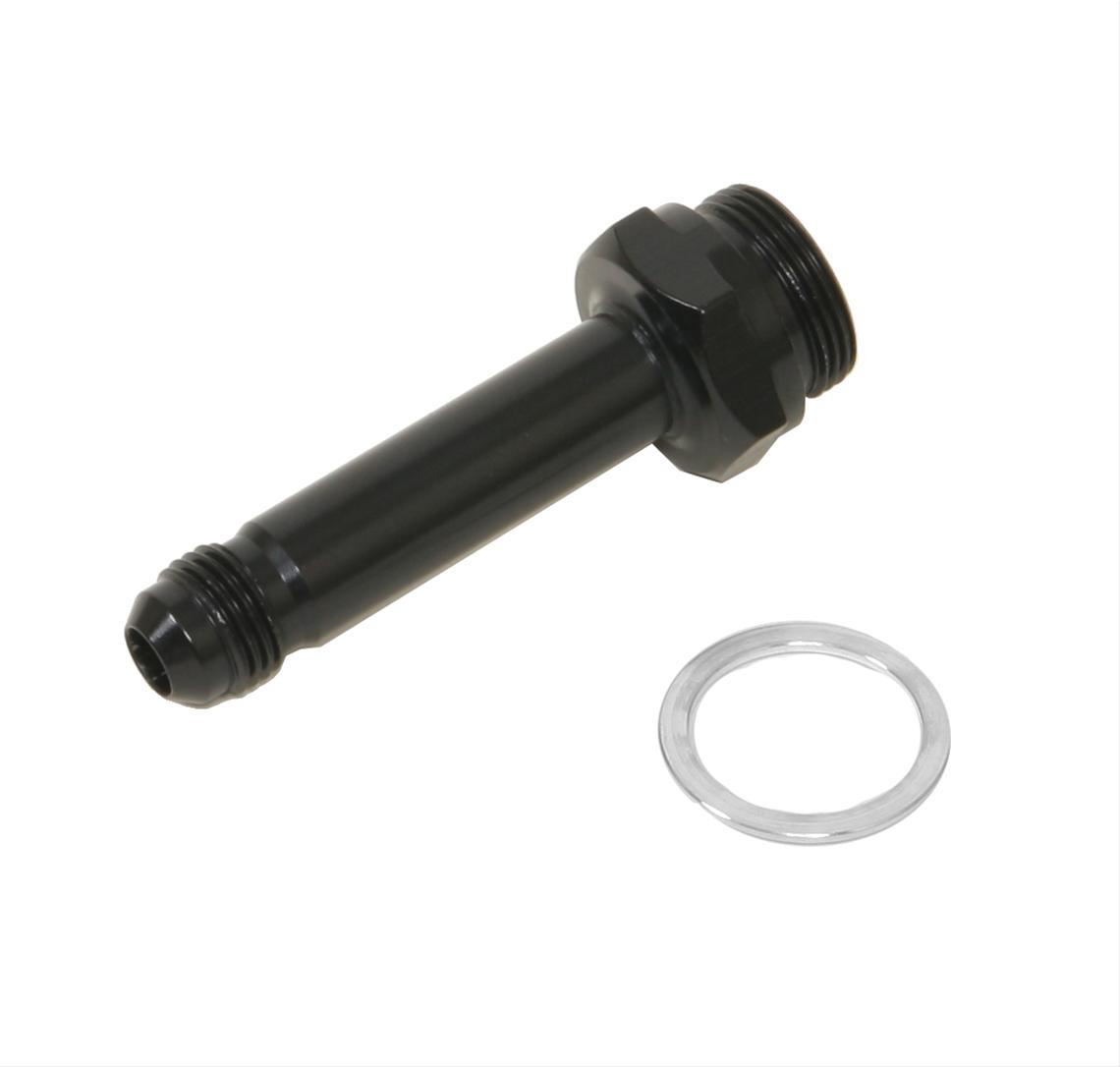 Fragola -6AN x 7/8-20 Carb Adapter Long 3in - Black thumbnail 2