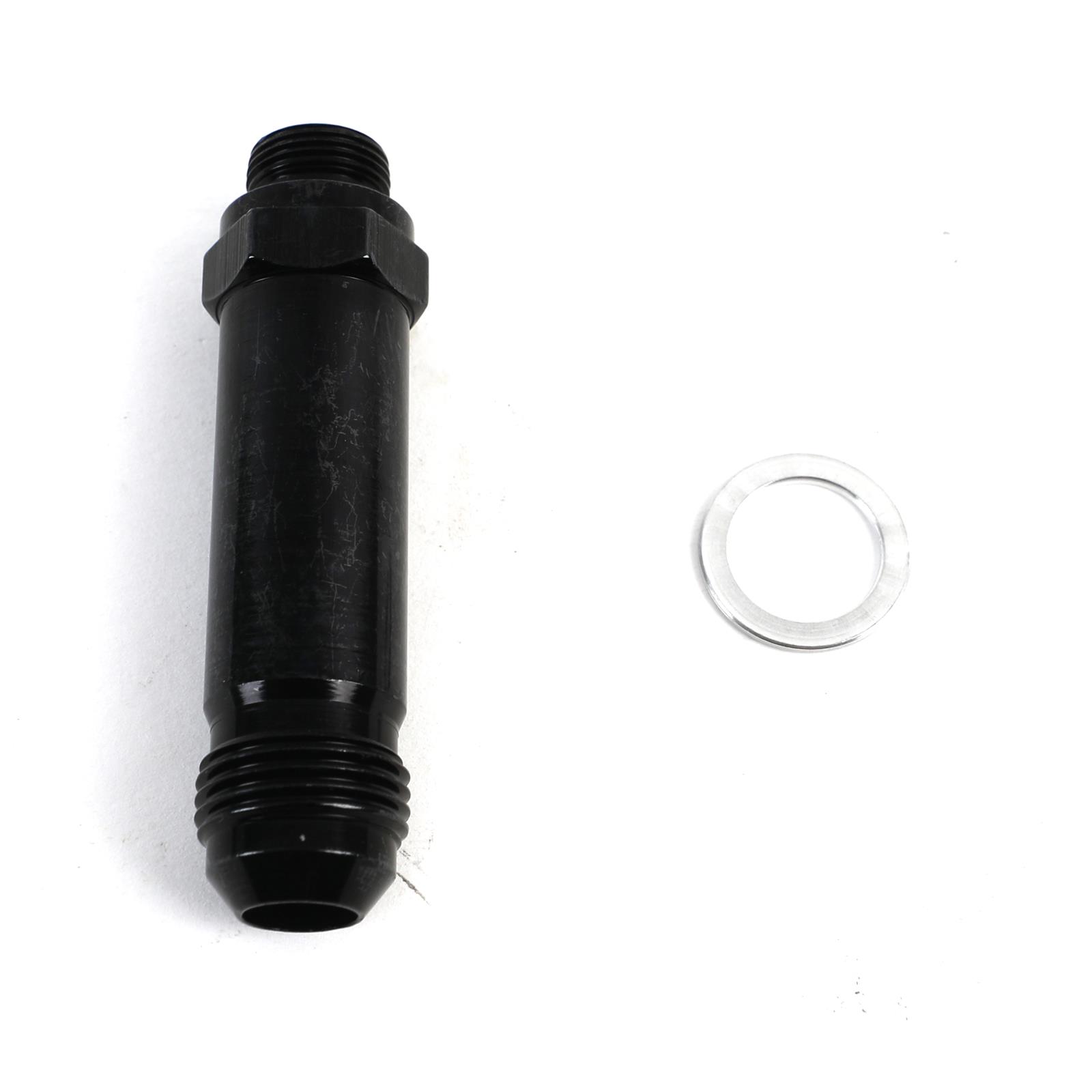 Fragola -8AN x 9/16-24 Carb Adapter Long 3in - Black