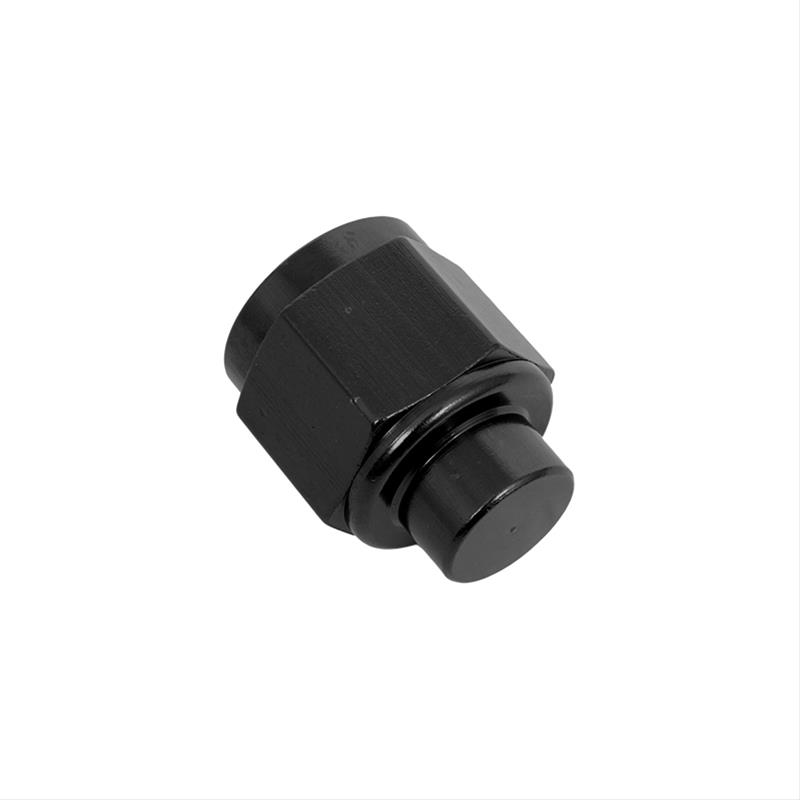 Fragola -6AN Aluminum Flare Cap w/ 1/8 FPT Black thumbnail 3