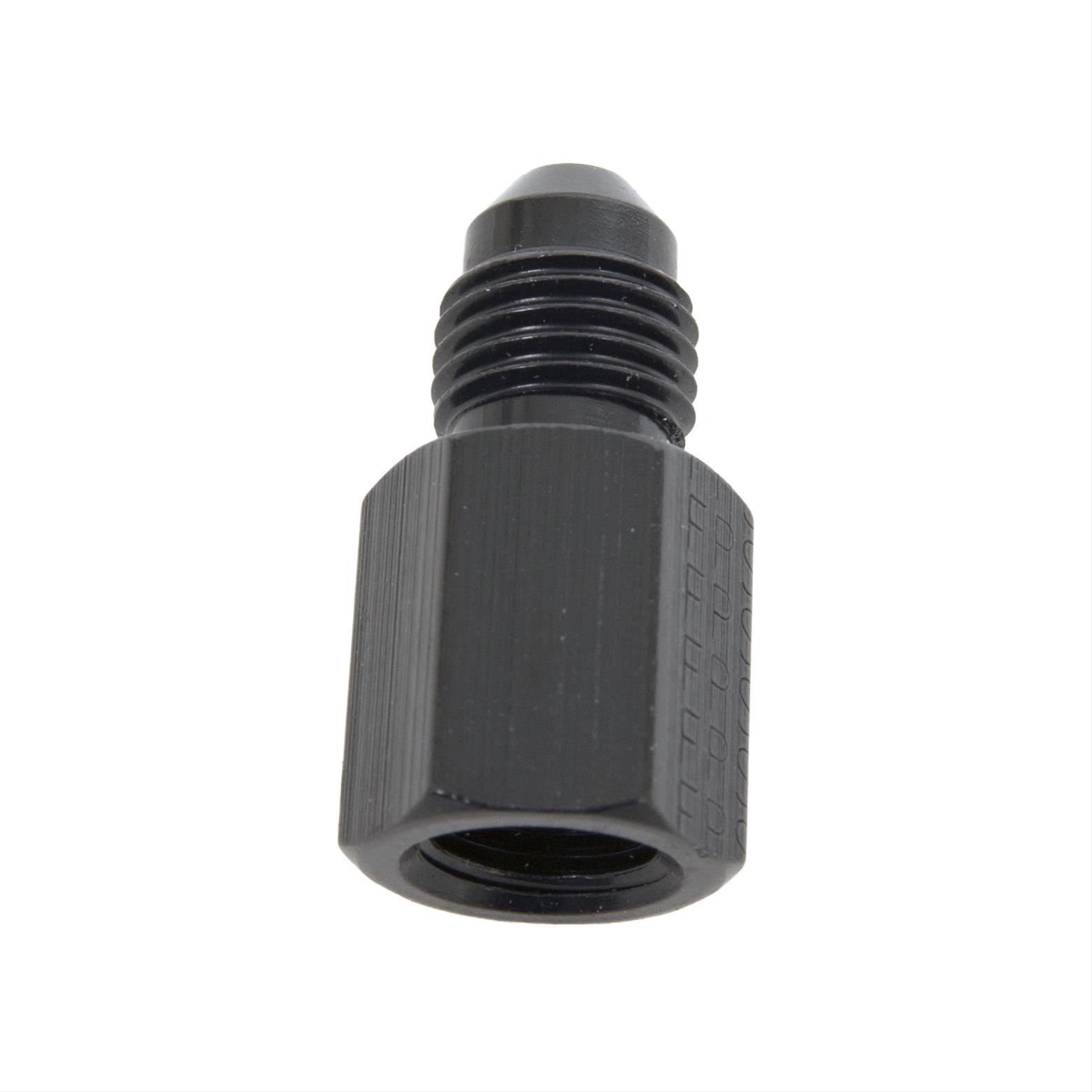 Fragola -4ANx 1/8 FPT Gauge Adapter-Straight - Black