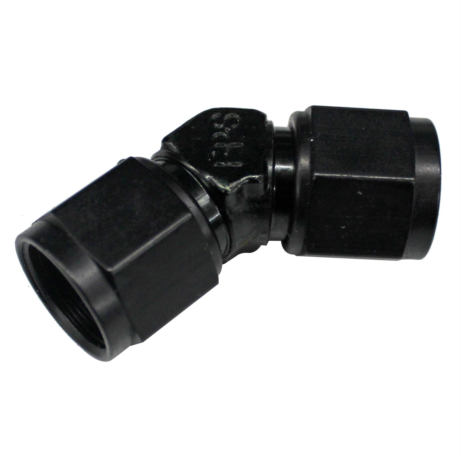 Fragola -8AN x 45 Degree Female Coupler - Black