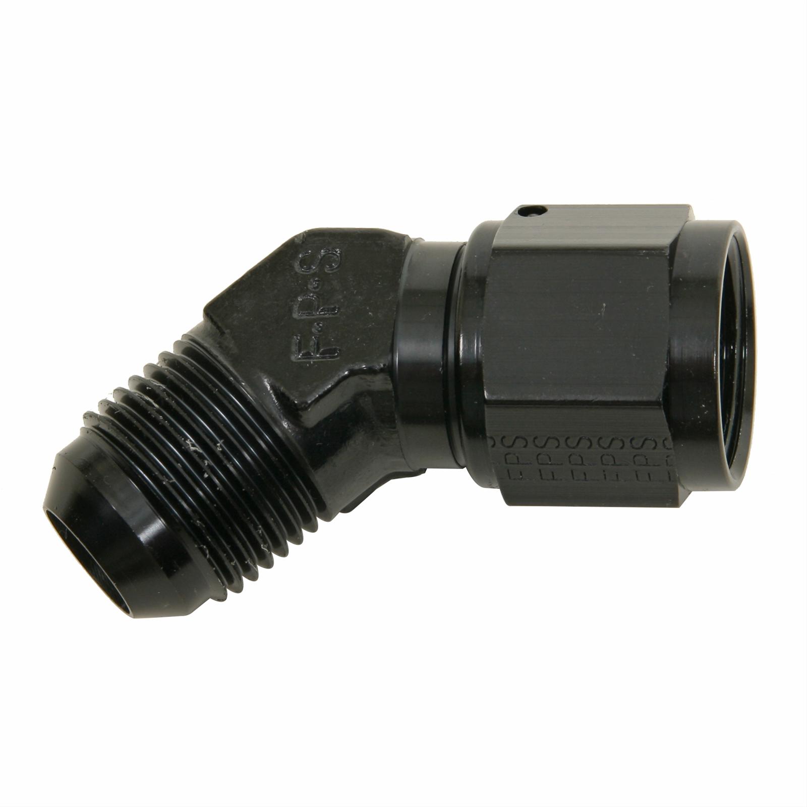 Fragola -10AN Female - Male Flare 45 Degree - Black