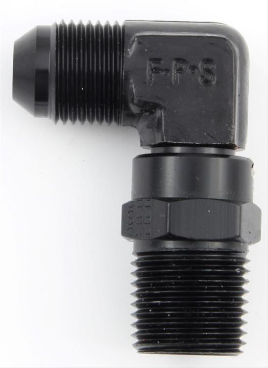 Fragola -4AN x 1/4 NPT 90 Degree Swivel - Black thumbnail 2