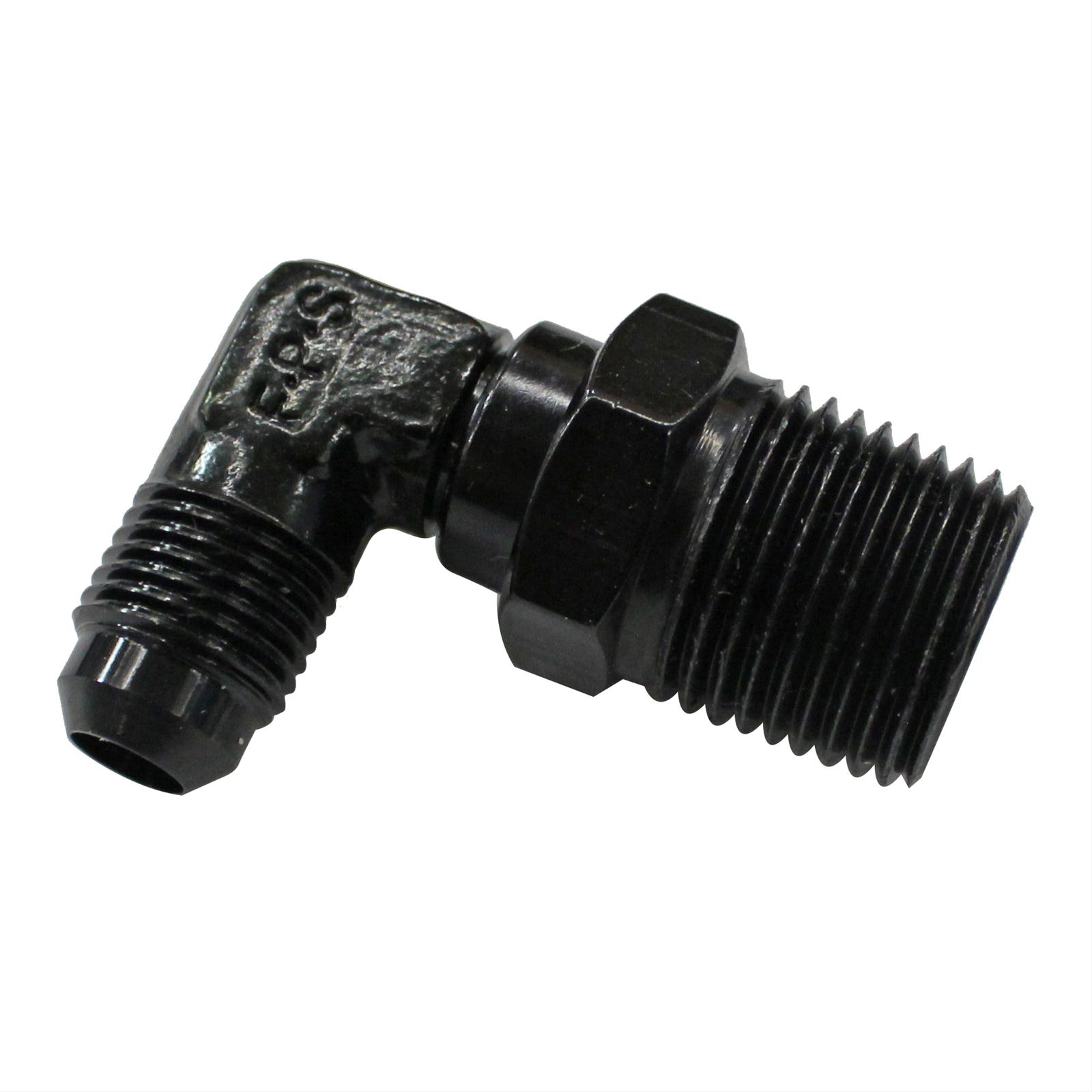Fragola -6AN x 1/2 NPT 90 Degree Swivel - Black