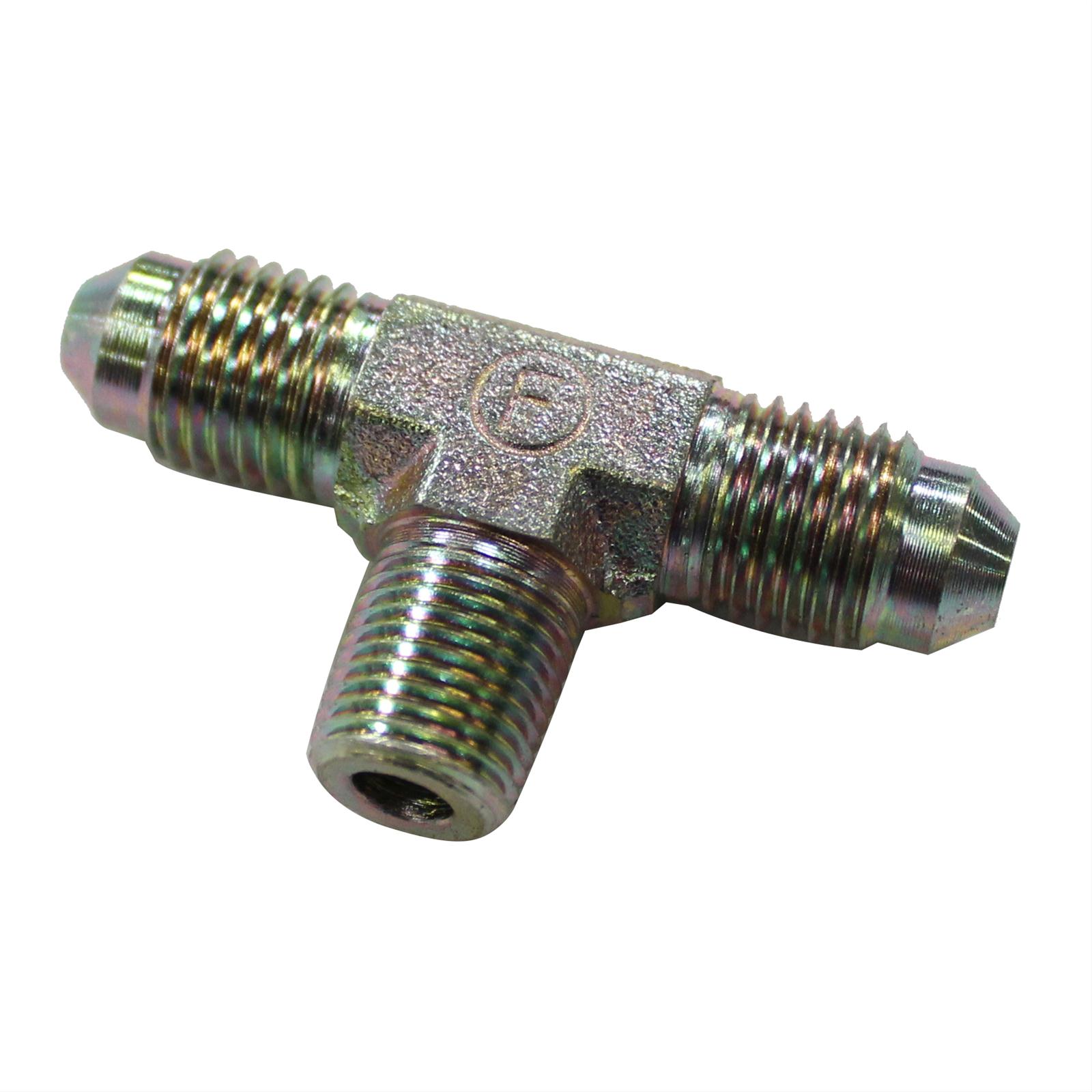 Fragola -4AN Tee 1/8 NPT On Side - Steel