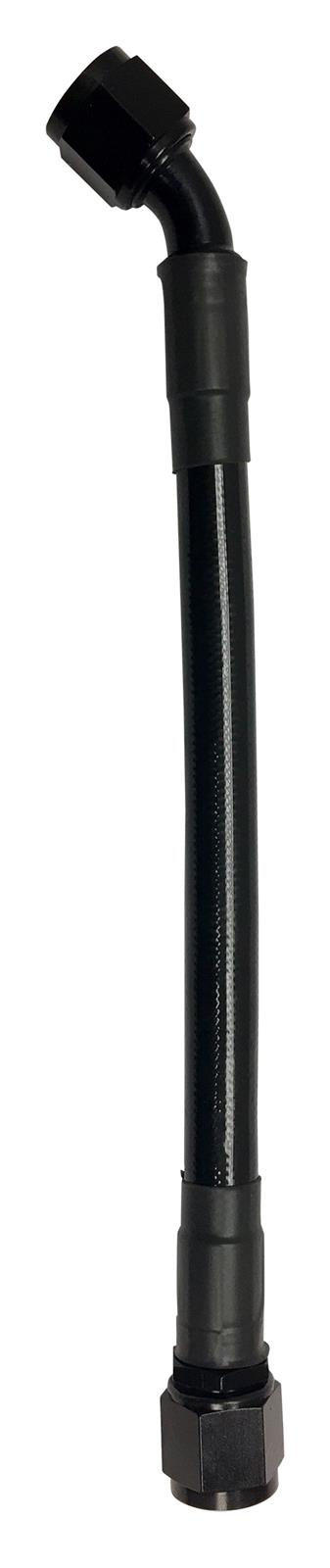 Fragola -6AN Ext Black PTFE Hose Assembly Straight x 45 Degree 20in thumbnail 2