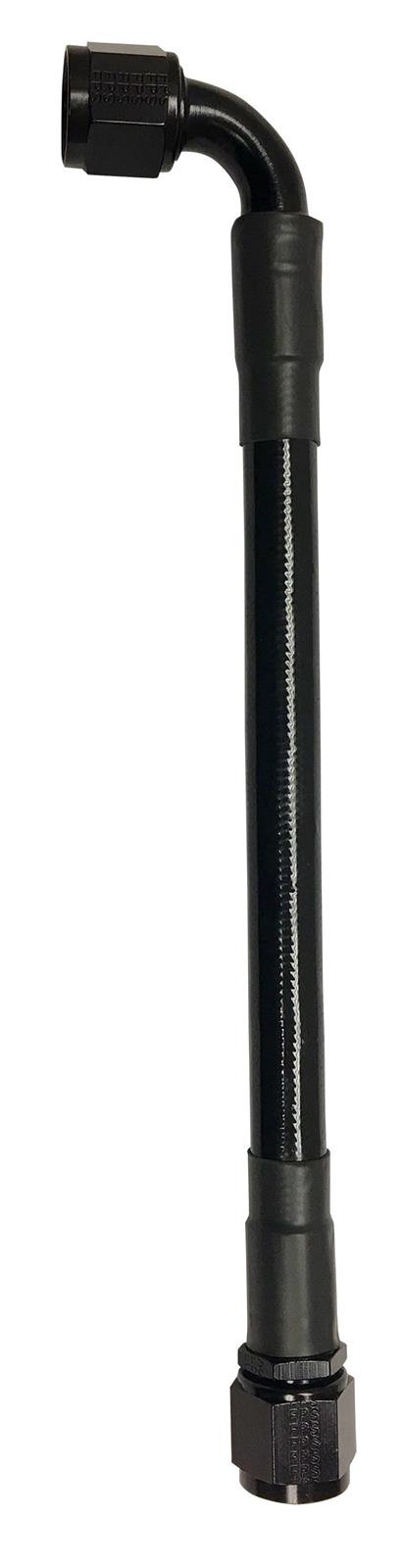 Fragola -8AN Ext Black PTFE Hose Assembly Straight x 90 Degree 20in thumbnail 2