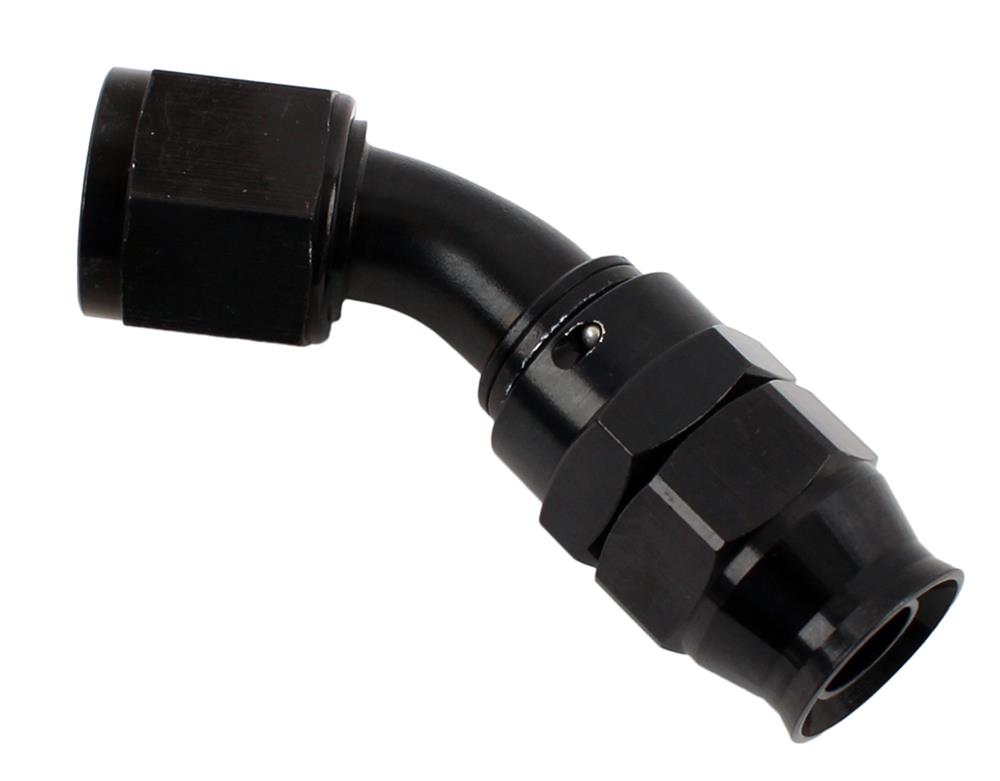 Fragola -10AN Real Street x 45 Degree Hose End Black For PTFE Hose