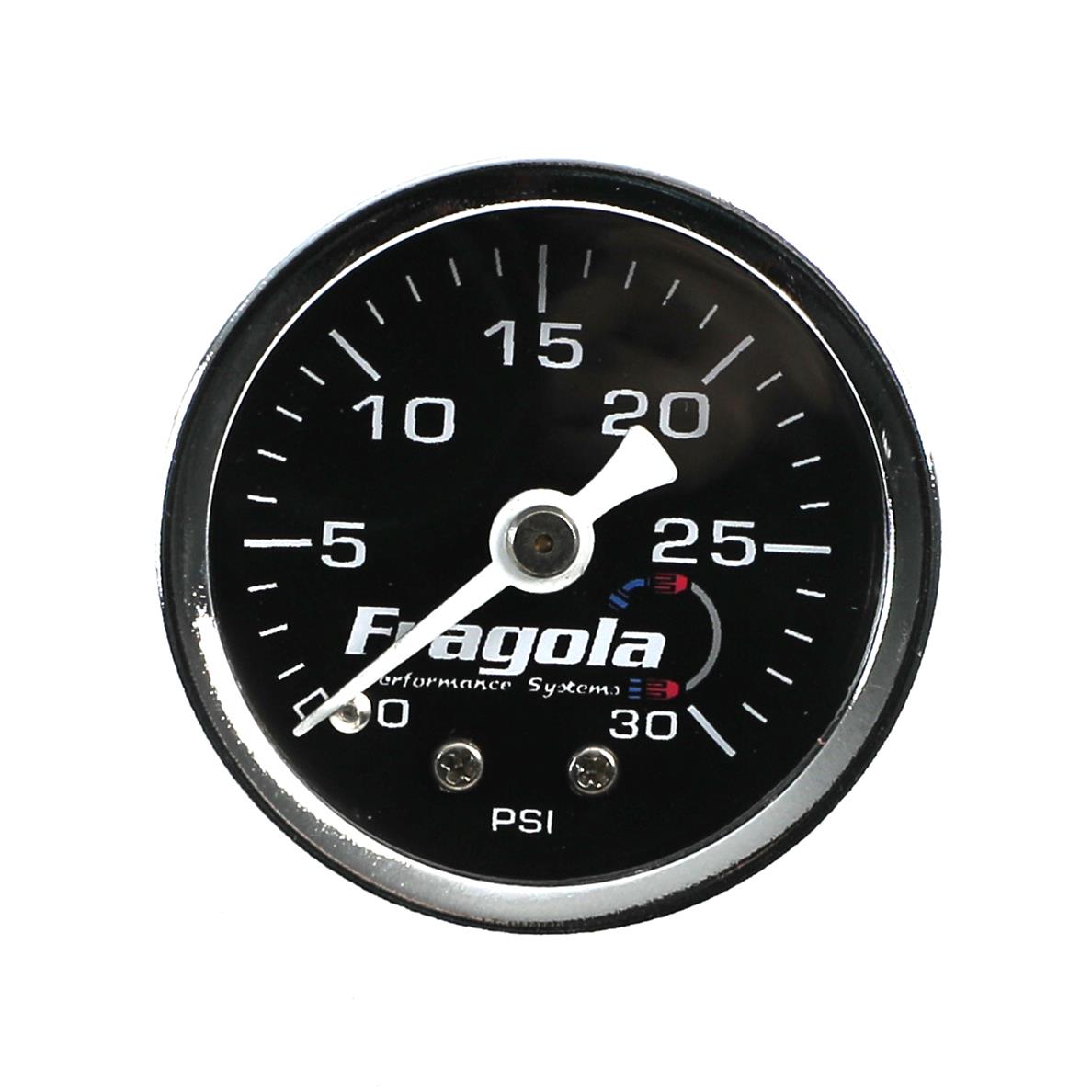 Fragola Fuel Pressure Gauge 0-30 PSI Dry