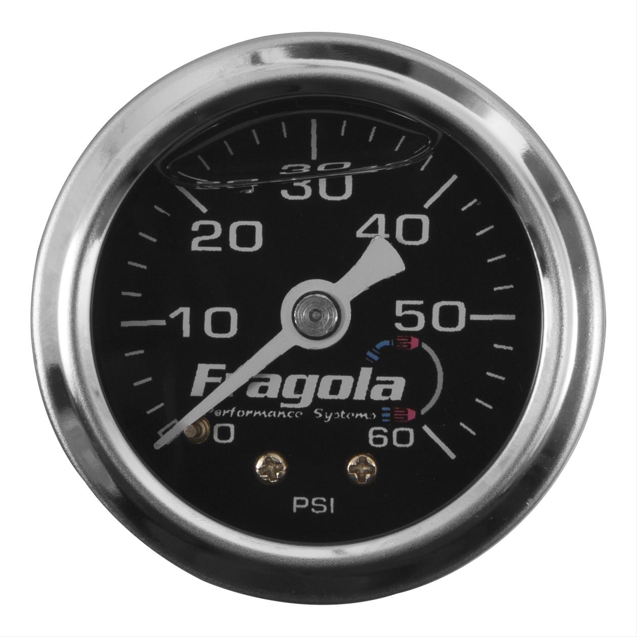 Fragola Fuel Pressure Gauge 0-60 PSI Liquid Filled