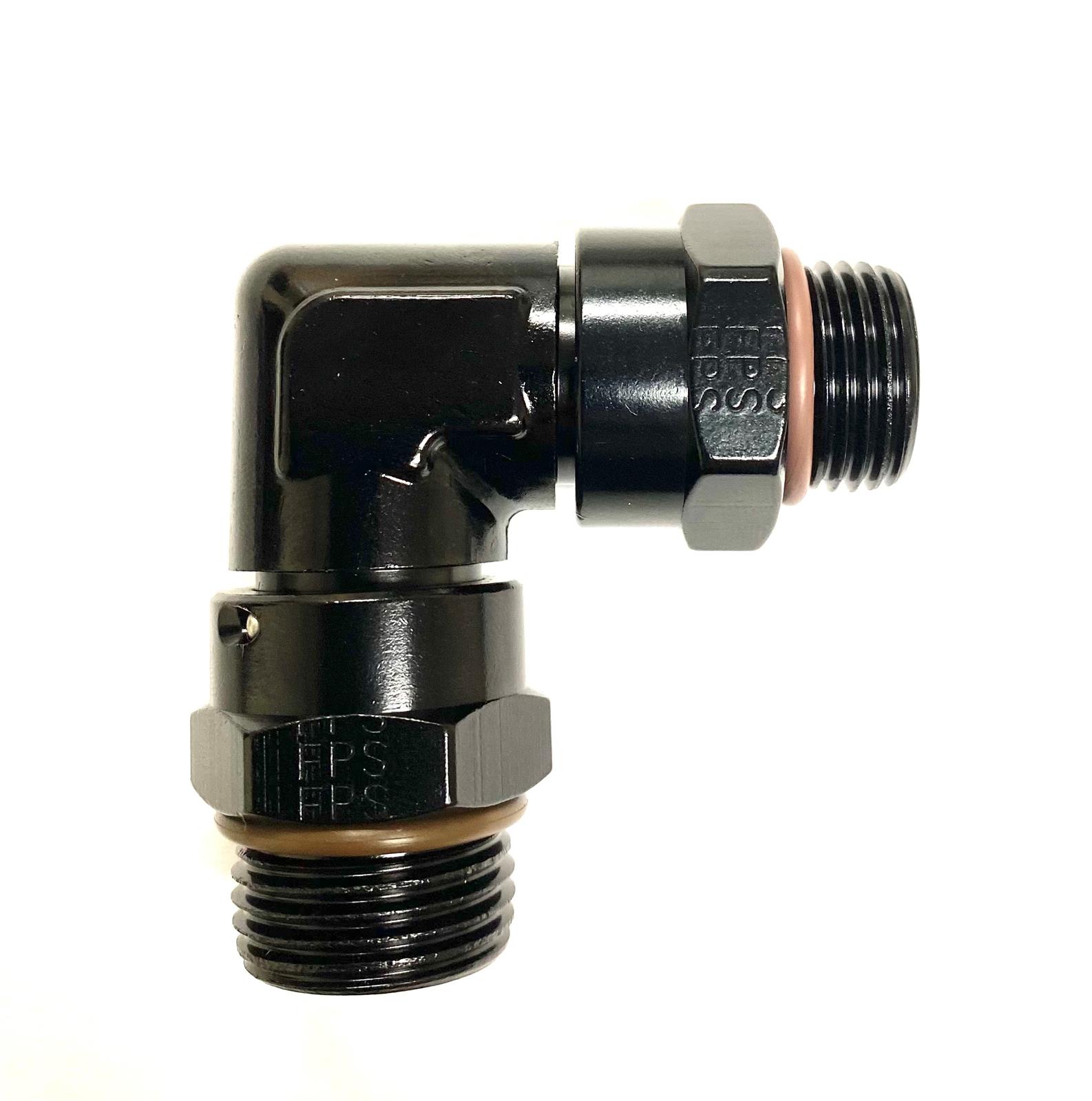 Fragola Performance Systems Unions 999610BL Fitting, Coupler, Straight Cut to Straight Cut, 90 Degree, Aluminum, Black Anodized, -16 AN, -16 AN, Each