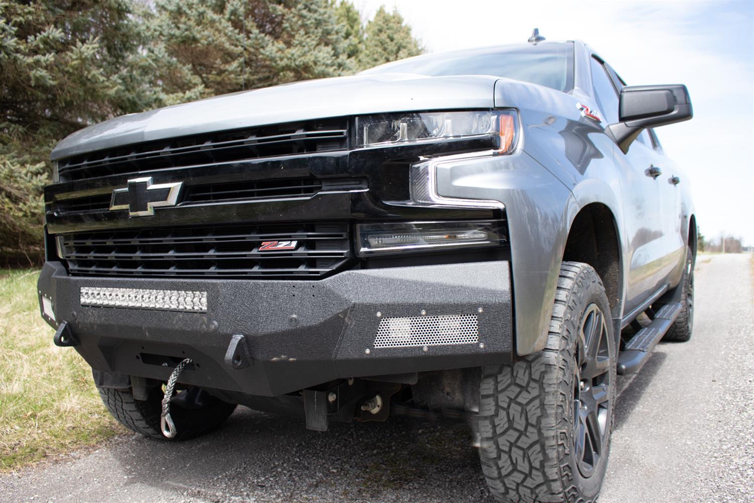 Fishbone Offroad 19-21 Chevrolet Silverado 1500 Rockfish Front Bumper - Black Texture thumbnail 2