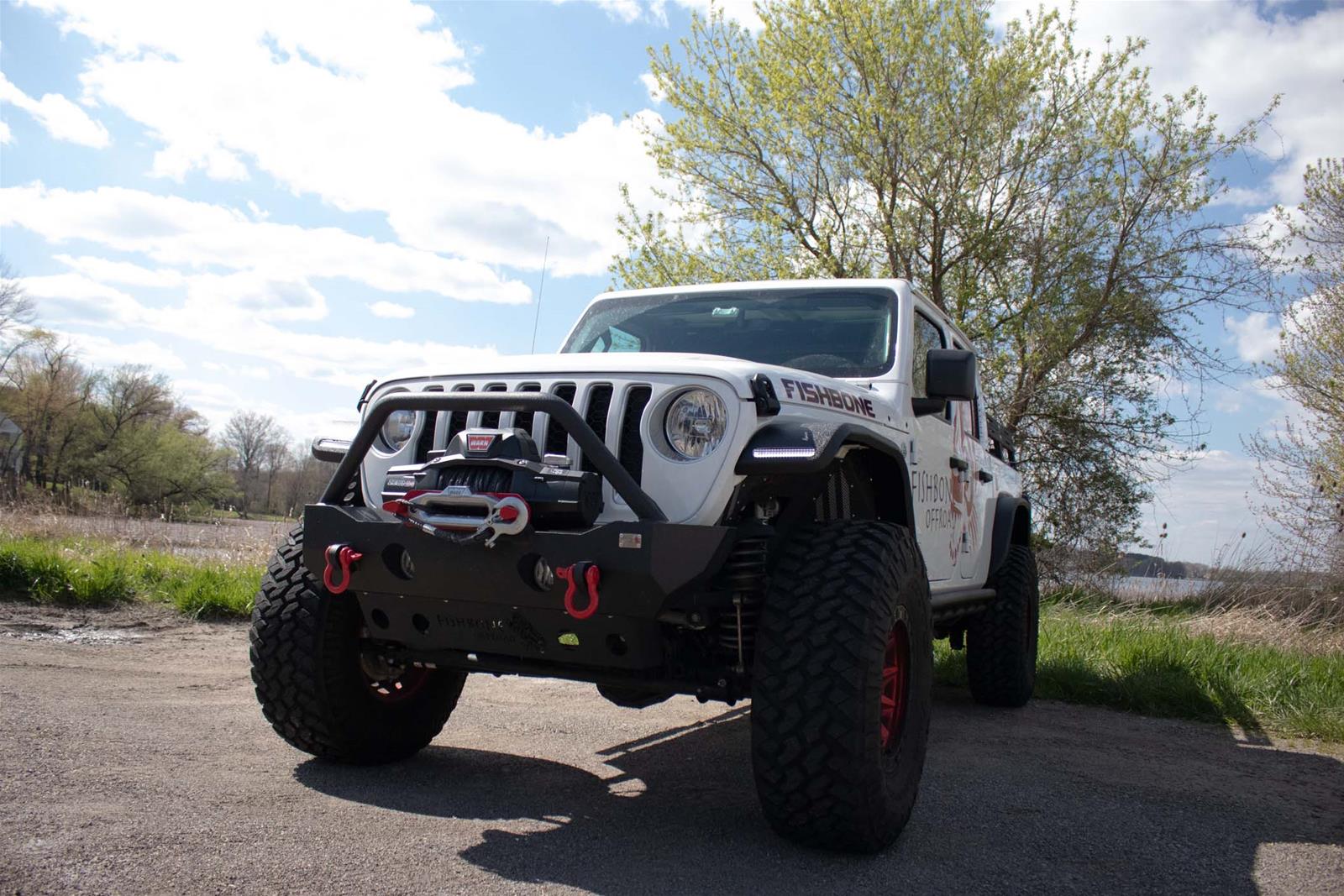 Fishbone Offroad 2018+ Jeep Wrangler JL/JLU/2020+ Gladiator JT Alum Front Fender Flares - Black thumbnail 9