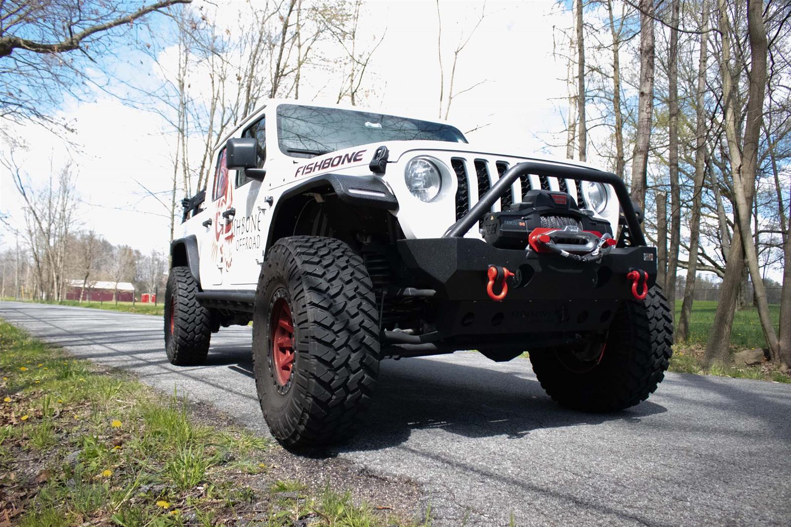 Fishbone Offroad 2018+ Jeep Wrangler JL/JLU/2020+ Gladiator JT Alum Front Fender Flares - Black thumbnail 3