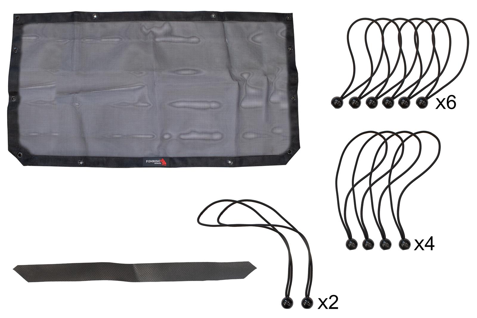 Fishbone Offroad Front Sun Shades for 2020-2023 GLADIATOR, 2018-2023 WRANGLER - FB51305 Shade, Front, Mesh, Black, Jeep, Each thumbnail 2