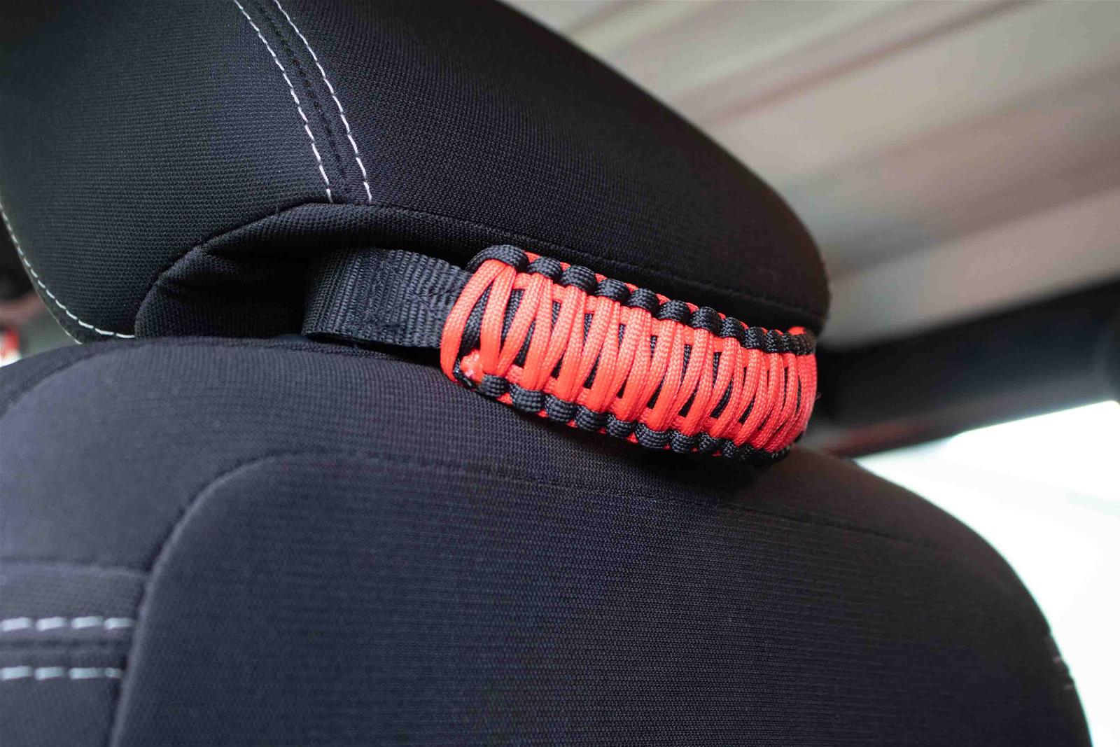 Fishbone Offroad Head Rest Paracord Grab Handles Red