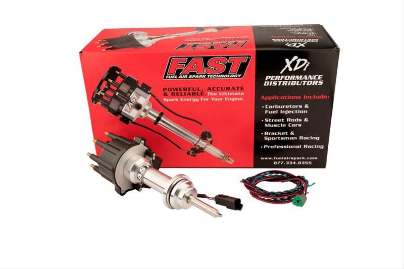 FAST XDi Sportsman Distributors 1000-1812 Distributor, Sportsman, Billet, Hall Effect Trigger, Locked Advance, Small Cap, Mopar, B Engines, Each