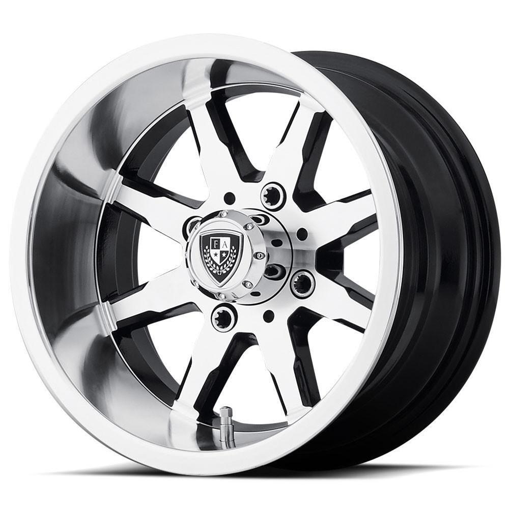 FAIRWAY ALLOYS FA142 SHIFT Machined Gloss Black Wheel (12 x 6. inches /4 x 70 mm, -30 mm Offset)