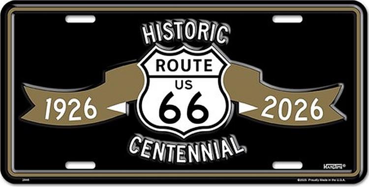 Summit Gifts SL2846 Historic Centennial Route 66 Aluminum License