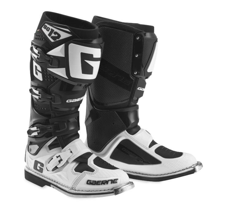 Gaerne SG12 Boots 2174-014-9.5 Riding Boot, Sg12 Boot Le White/Black/ 9.5