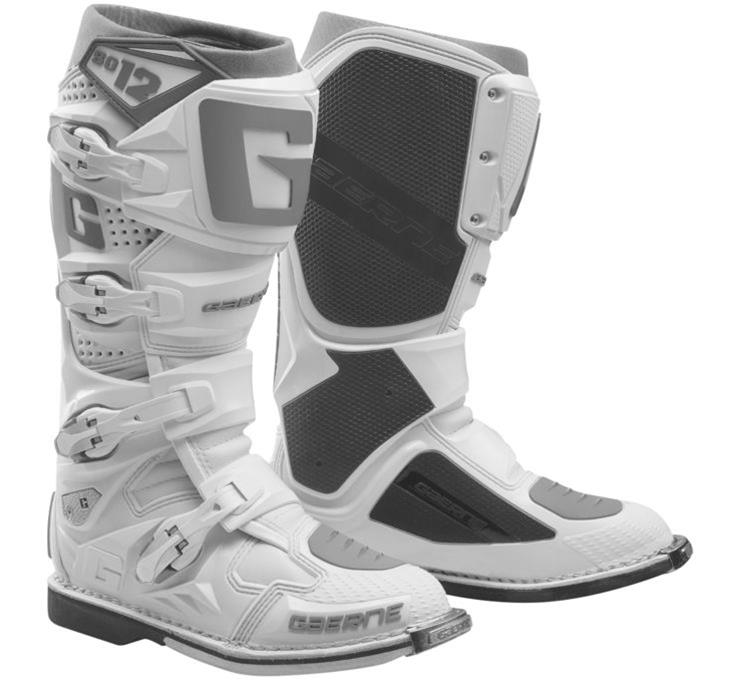 Gaerne SG12 Boots 2174-074-10 Riding Boots, SG12, Leather, White, Aluminum Buckle, Men's 10, Pair