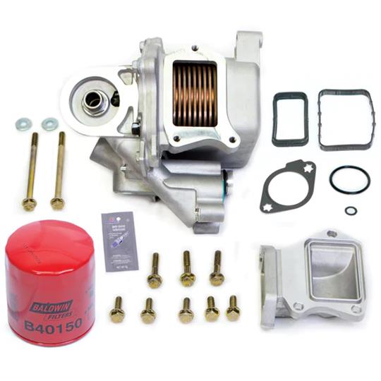 Banks Power Oil Cooler Upgrade Kits 13252 Systems, Banks, Kit, Assembly, Adapter, Gaskets, Hardware, with AMSOIL Filter, Chevy, GMC, 6.6L, Duramax, Kit thumbnail 2