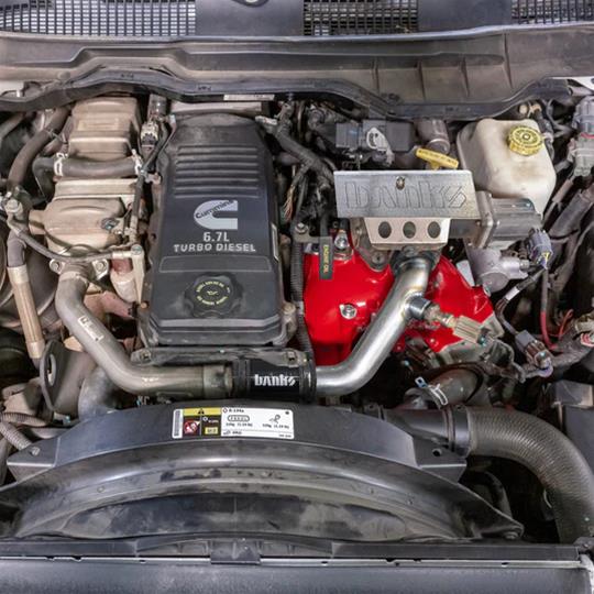 Banks Power Throttle Body Intake Elbows 42804-N Monster-Ram System W/Fuel Line - 2013-2018 Dodge/RAM 6.7L, CARB, Chassis Cab, Natural