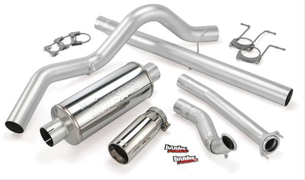 Banks Power Monster Exhaust Systems 46299 System, Monster, Turbo-Back, Stainless Steel, Natural, Polished Tip, Ford, 7.3L, Diesel, Kit thumbnail 2