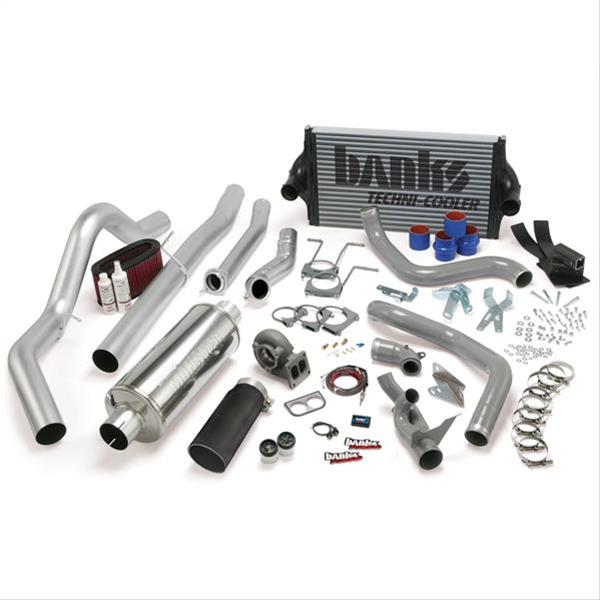 Banks Power Ford 1994-97 7.3L Powerstroke PowerPack Systems 46361-B Performance Package, PowerPack, Single Side Exhaust, Crerakote Black Tip, Ram-Air Intake, OttoMind Tuner, Ford, Truck, 7.3L, Stroke, Manual, Kit