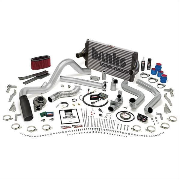Banks Power Ford 1995-1997 7.3L Powerstroke PowerPack Systems 48561-B Performance Package, PowerPack, Stainless Exhaust, Black Tip, Red Filter, TechniCooler, OttoMind Unit, DynaFact Gauges, Ford, 7.3L, Automatic, Kit