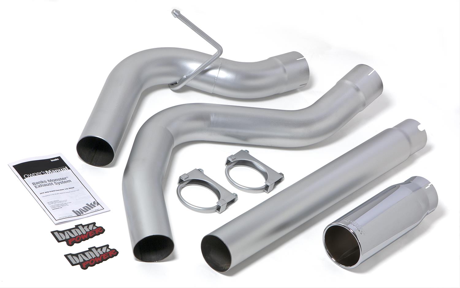 Banks Power Monster Exhaust Systems 48601 System, Exhaust, Particulate Filter-Back, Stainless Steel, Single Exit, Passenger Side, Chrome Tip, Ram, 3.0L, Diesel, Kit