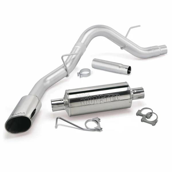 Banks Power Monster Exhaust Systems 48762 System, Exhaust, Cat-back, Stainless Steel, Single Exit, Passenger Side, Chrome Tip, Ford, 2.7L, 3.5L, EcoBoost, 5.0L, Kit thumbnail 2