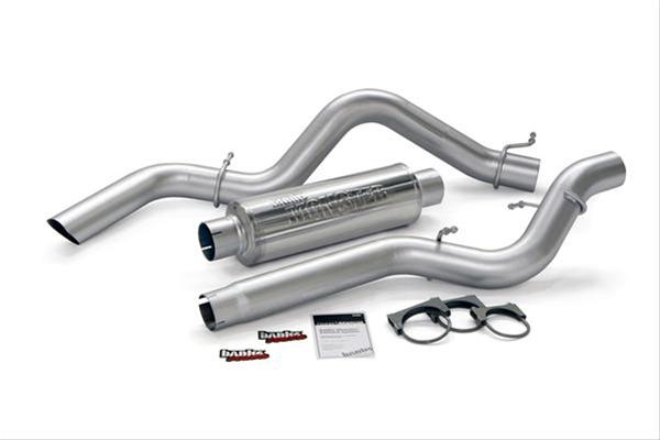 Banks Power Monster Sport Exhaust Systems 48773 System, Exhaust, Cat-back, Stainless Steel, Single Exit, Rear Turn Out, Chrome Tip, Chevy, GMC, 6.6L, Duramax, Classic Body, Kit thumbnail 2