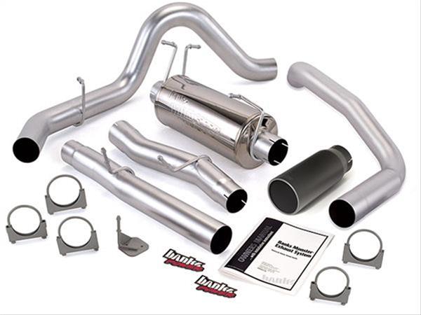 Banks Power Monster Exhaust Systems 48708-B System, Exhaust, Cat-Back, Stainless Steel, Single Exit, Passenger, Black Tip, Ram, 5.9L, Cummins, Kit thumbnail 2
