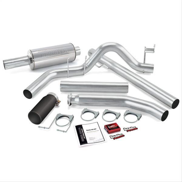 Banks Power Dodge 1998-2000 5.9L Cummins Git-Kits 49357-B Performance Package, Git-Kit, Monster Exhaust System, Single Exit, Chrome Tip, OttoMind Tuner, Ram, 5.9L, Cummins, Kit