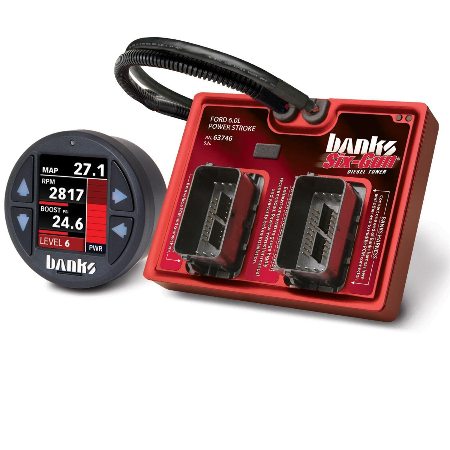 Banks Power Six-Gun Diesel Tuners with iDash SuperGauge 61424 Computer Programmers, Six-Gun, Tuner, Includes SuperGauge, Ford, Trucks, 6.0L, Stroke, Excursion, Kit
