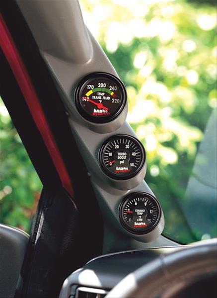 Banks Power Pillar Gauge Pods 63308 Mount, Pillar, Full Coverage, Triple Pod, Black, Plastic, 2 1/16 in. Diameter, Chevy, GMC, Trucks, Each