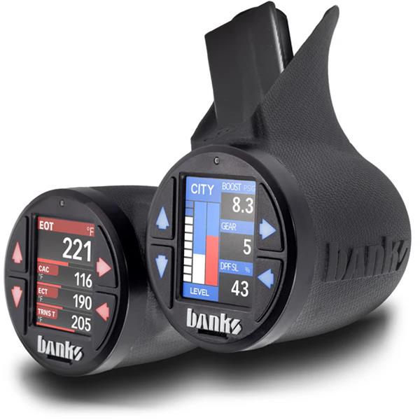 Banks Gauge Pod Kit 2023-2024 Ford F250-450 & 2021-24 F150 iDash Stealth Pod Mount - Dual Gauge thumbnail 2