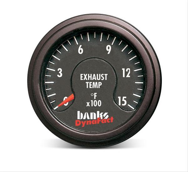 Banks Power DynaFact Pyrometer Gauge Kits 64200 Gauge, Dynafact, EGT/Pyrometer, Analog, 0 - 1500 Degrees F, 2 1/16 in., Electronic Sending Unit, Kit