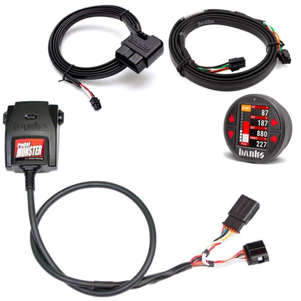 Banks Power Throttle Response Enhancers 64337-P Pedal Monster Kit, Sumitomo TS 025 Sealed Series (Black), 6-Way – CONFIG 2 – PM-06, With iDash Pro