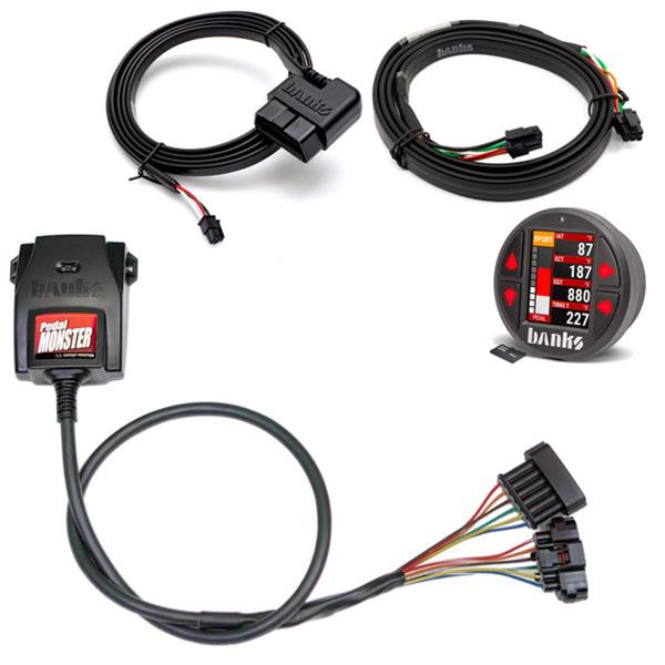 Banks Power Pedal Monster Kit Yazaki 090 II Sealed Series 6-Way CONFIG 1 PM-12 With iDash Data Pro