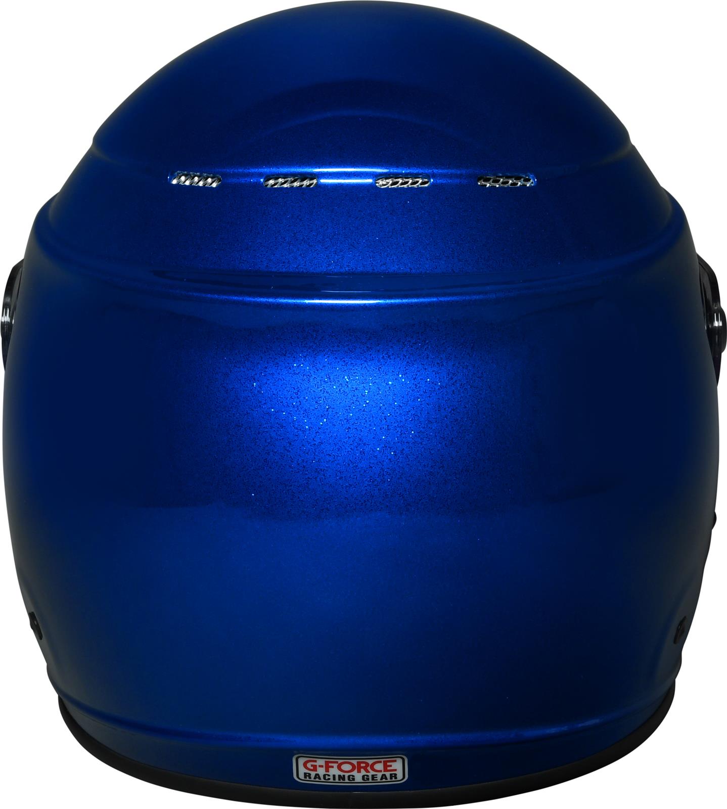G-FORCE REVO FLASH SA2020 Helmets 13004SMLBU Helmet, FLASH, Full Face, Snell SA2020, Gloss Blue Flake, Clear Polycarbonate Shield, EPS Liner, Vented, Small, Each thumbnail 5