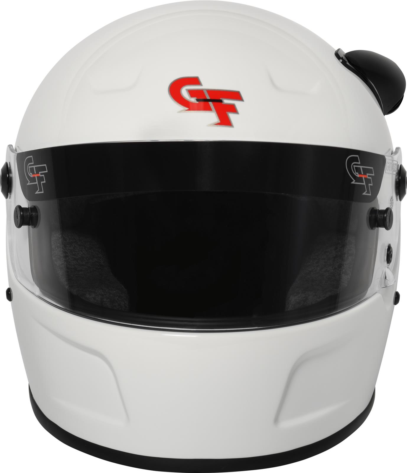 G-FORCE Rift AIR SA2020 Helmets 13016MEDWH Helmets, AIR, Full Face, Snell SA2020, Lightweight Fiberglass, Clear Polycarbonate Shield, EPS Liner, Vented, White, Gloss, Medium, Each thumbnail 8